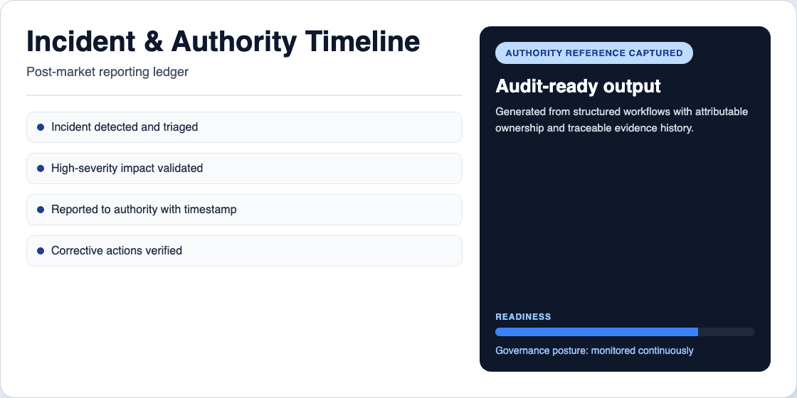 Incident and authority log extracts